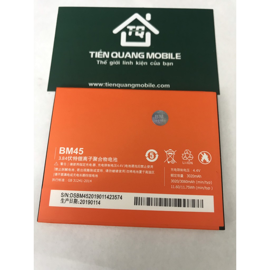 Pin Xiaomi Redmi Note 2 (BM45)