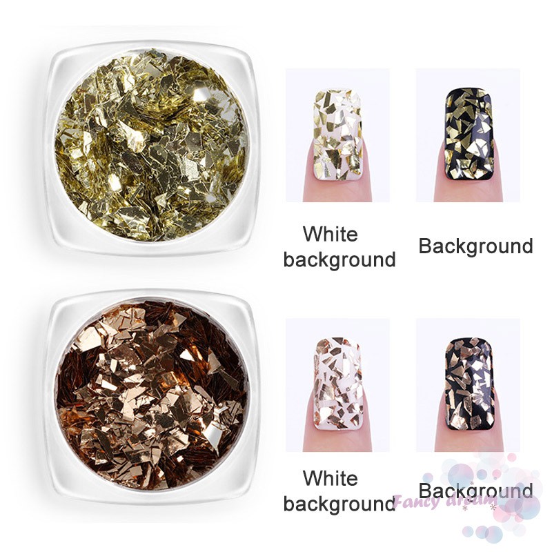 Set 6 hộp sequin lấp lánh dùng để trang trí móng chuyên dụng