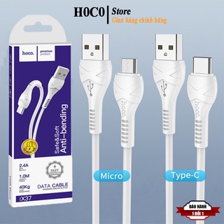 Dây cáp sạc samsung 1M chính hãng Hoco type c, micro usb