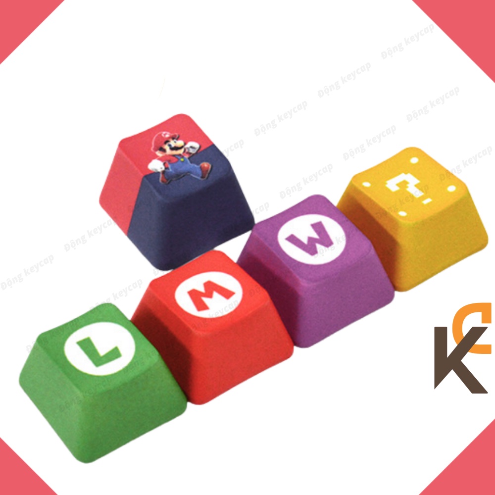 Keycap lẻ PBT mario, Pacman, Doraemon, Corgi cho bàn phím cơ - OEM profile