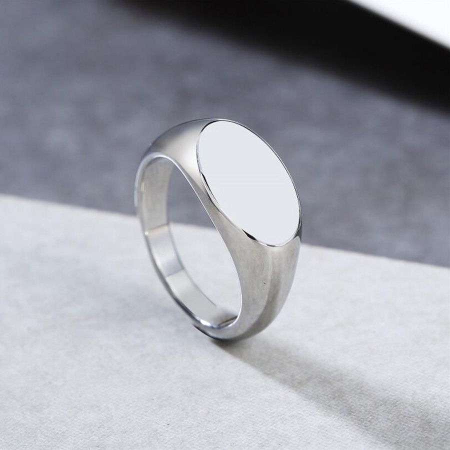 Nhẫn nam thép titan màu vàng kim/bạc/đen đơn giản thời trang