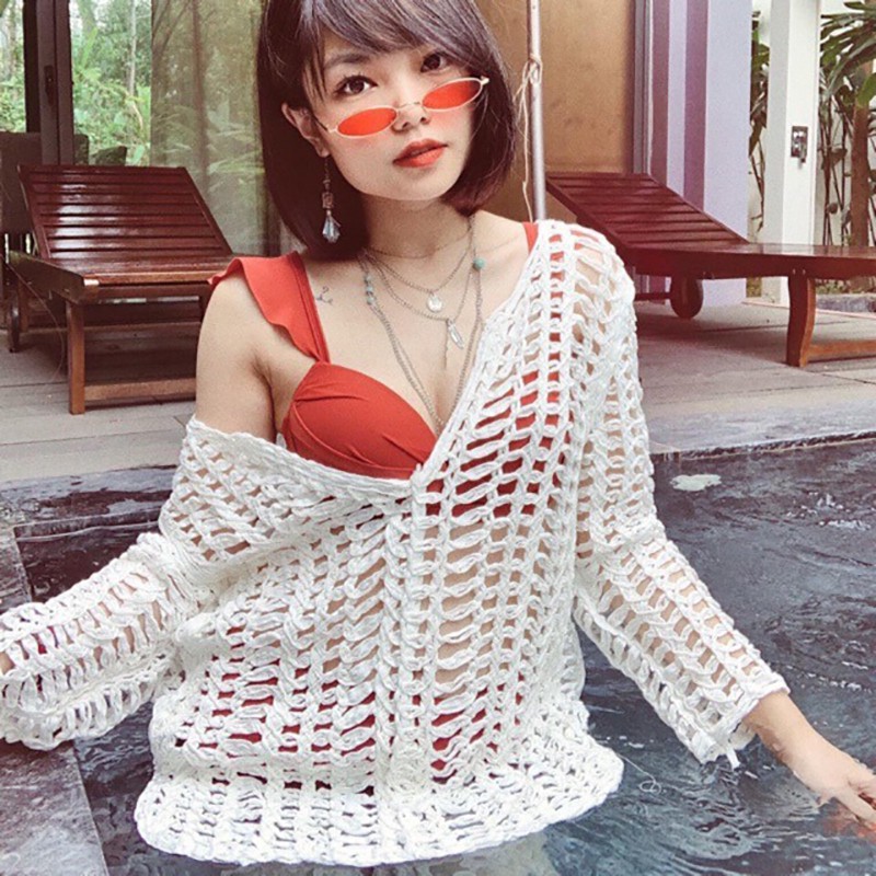 Kimono áo choàng bikini lưới mặc ngoài bikini đi biển đẹp cam kết hàng đúng mô tả 1 đổi 1 ảnh thật có video AC003