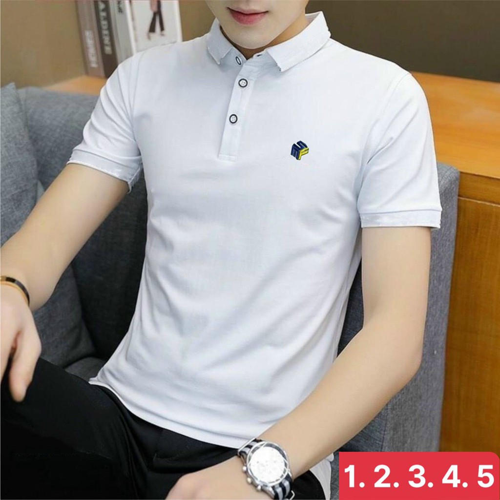 Áo thun nam POLO trơn vải cá sấu cotton cao cấp ngắn tay cực sang trọng