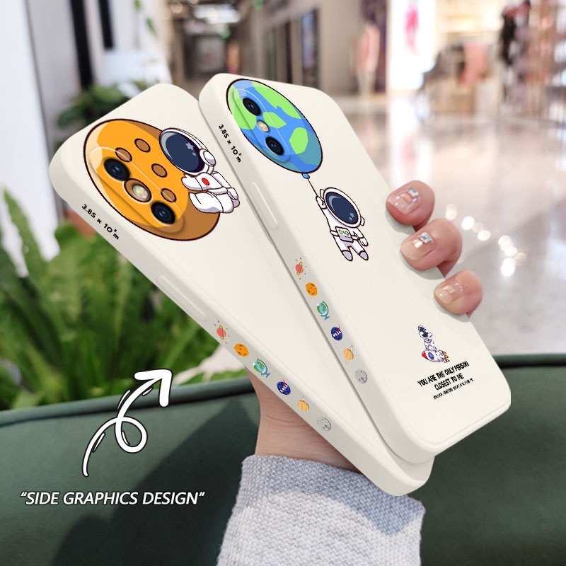 Ốp Điện Thoại Mềm Hình Phi Hành Gia Cho IPhone X XS XR XS Max