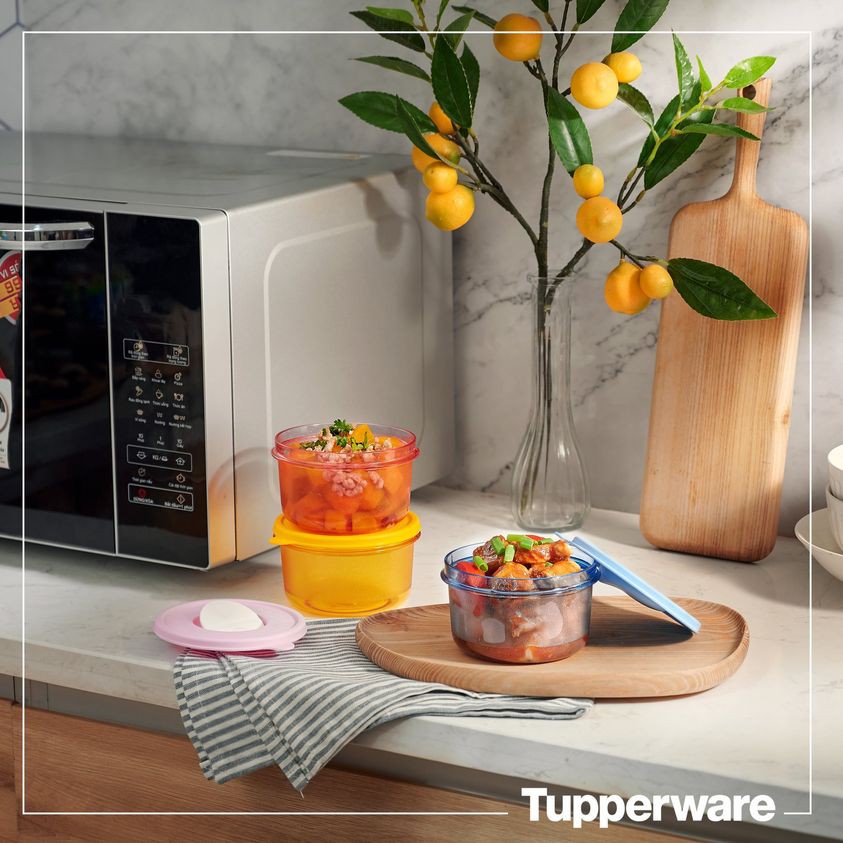 HÀNG CHÍNH HÃNG- Tô Tupperware dùng trong lò vi sóng Crystalwave Soup Bowl