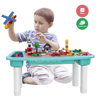 [KÈM BÀN ] Đồ chơi hộp xếp hình lắp ráp  kèm bàn lắp  cho bé HH000042