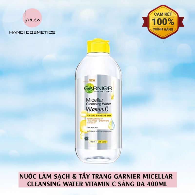 Nước làm sạch và tẩy trang Garnier Micellar Water dành cho mọi loại da 400ml