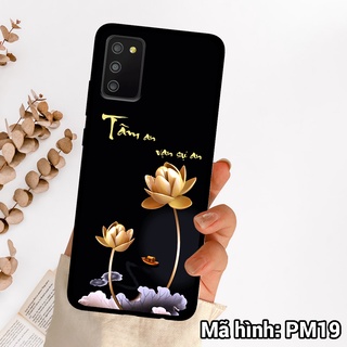 Ốp điện thoại Samsung A02/A02S chất liệu KÍNH tráng gương in hình tâm an vạn sự an,ốp lưng bền đẹp