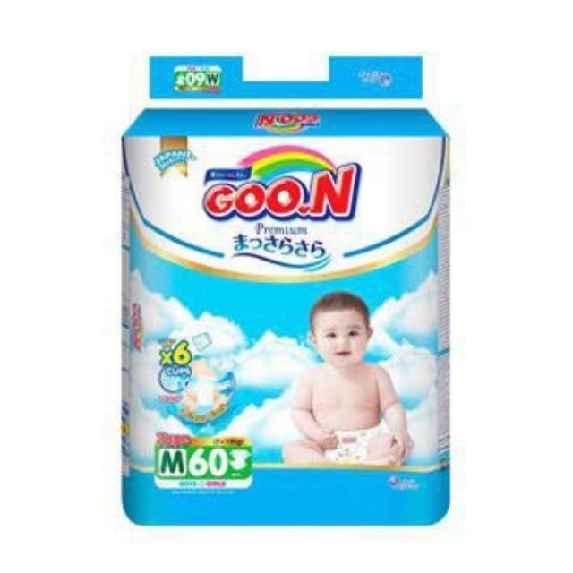 (Cắt tem/ko quà) Bỉm dán/ quần Goon Premium size Nb70/S64/M60/M56/L50/L46/XL46/XL42/XXL36