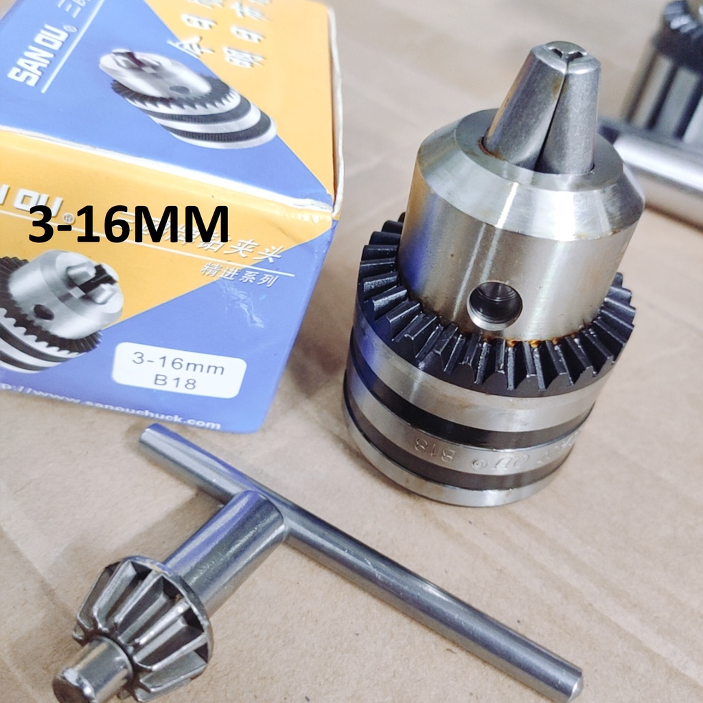 Bộ đầu kẹp mũi khoan 3-16mm + chuôi côn MT2