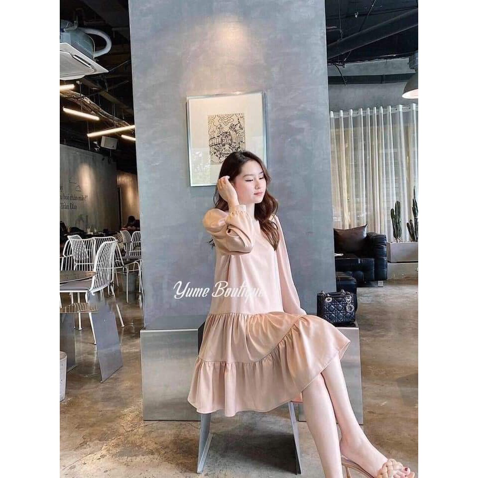 Đầm babydoll tay dài, đầm bigsize, đầm công sở, đầm thiết kế