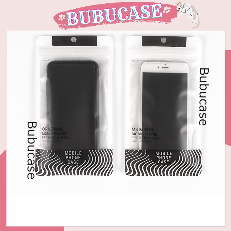 Túi đựng ốp lưng điện thoại - kích thước 12* 21.5 cm- nhựa nhám họa tiết sọc có chỗ treo ốp