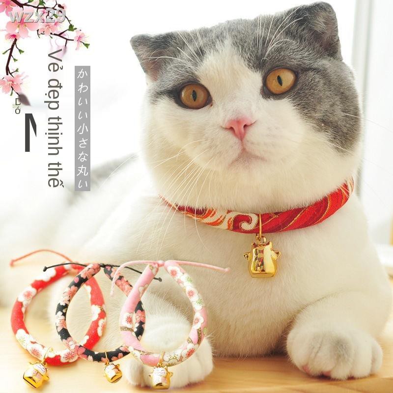 Vòng cổ mèo và gió Thú cưng Chó Phong cách Nhật Bản Chuông làm bằng tay Phụ kiện cho