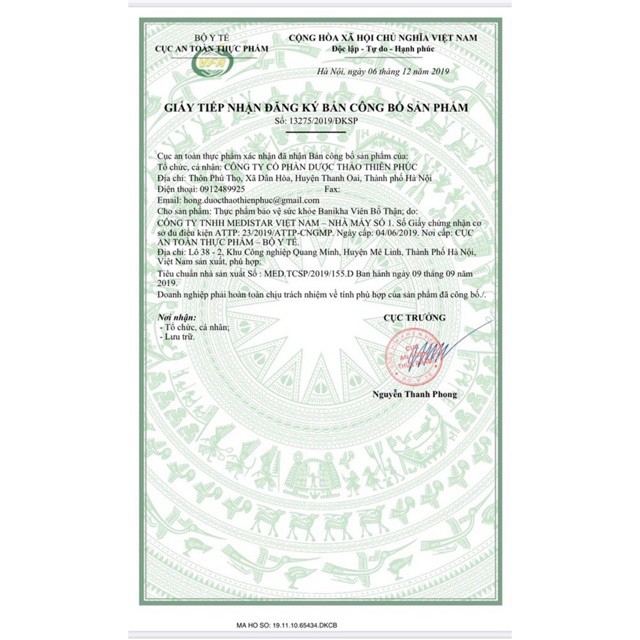 Viên Uống Bổ Thận Banikha Đông Trùng Hạ Thảo Thiên Phúc 1 hộp 2 lọ 60 viên | BigBuy360 - bigbuy360.vn