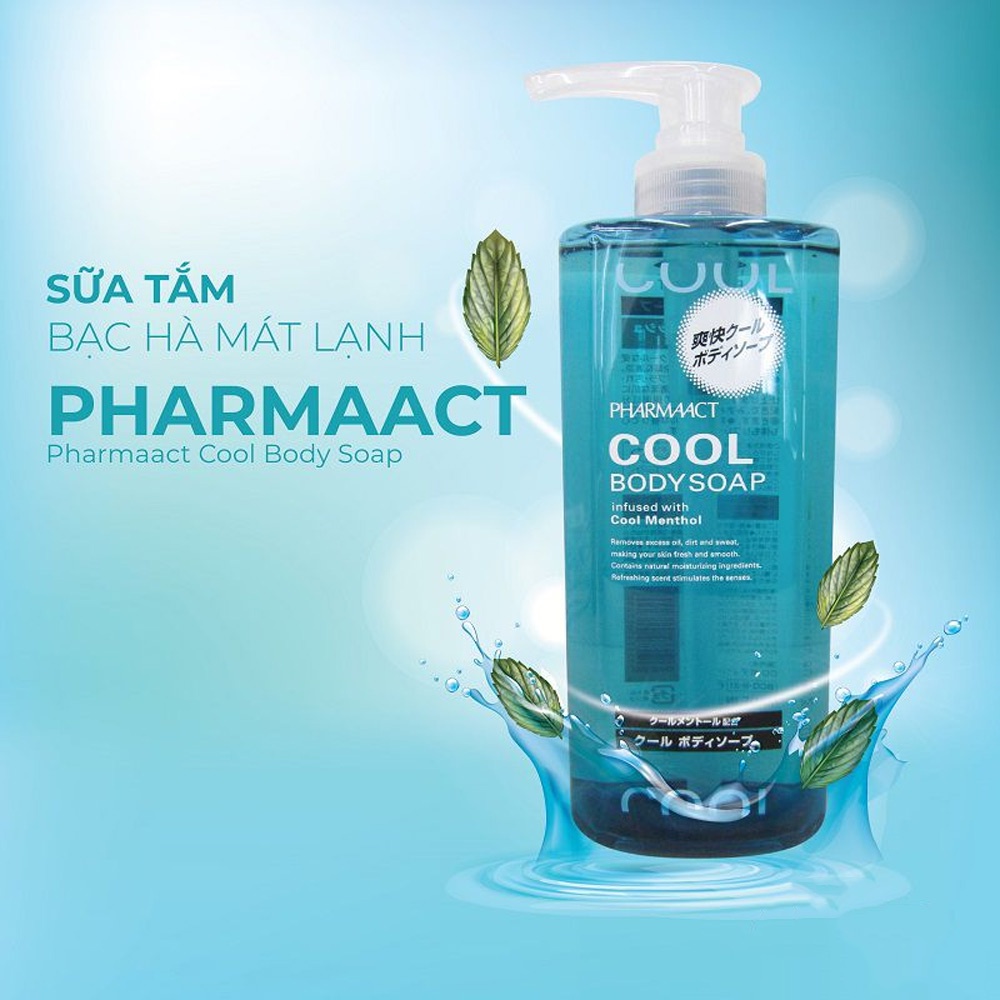 [Mã BMBAU50 giảm 7% đơn 99K] Sữa tắm nam HATOMUGI kumano pharmaact cool body soap 600ml