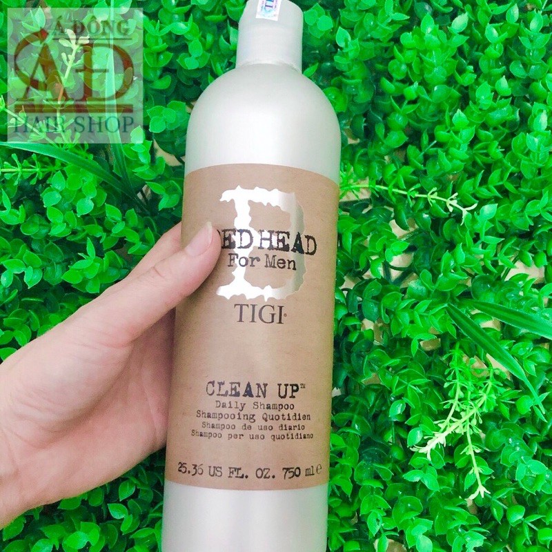 Dầu gội TIGI Bed Head B for men Clean up Daily shampoo hương bạc Hà cho Nam cao cấp Mỹ 750ml - Hàng chính hãng