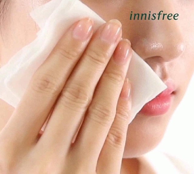 [Cam kết chính hãng] Khăn giấy tẩy trang Innisfree Olive Real Cleansing Tissue