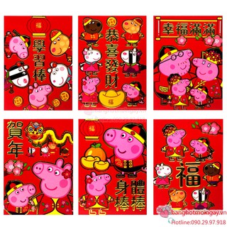 Combo 6 bao lì xì peppa pig lx105