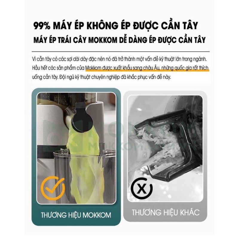 Máy ép chậm mokkom m5 sẵn bạc