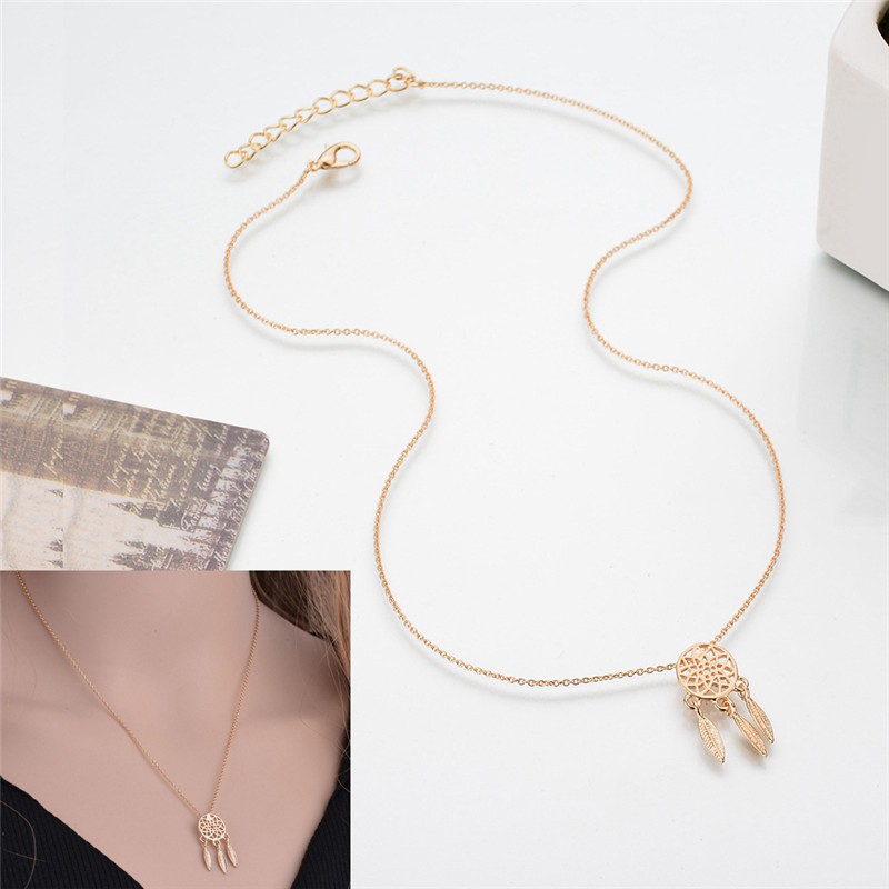 Dây Chuyền Mặt Hình Dream Catcher Phong Cách Cổ Điển