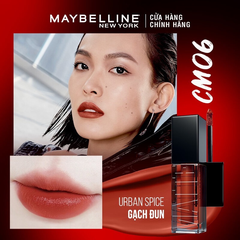 Son Kem Maybelline Mịn Lì Như Nhung CM06 Gạch Đun 6.4ml