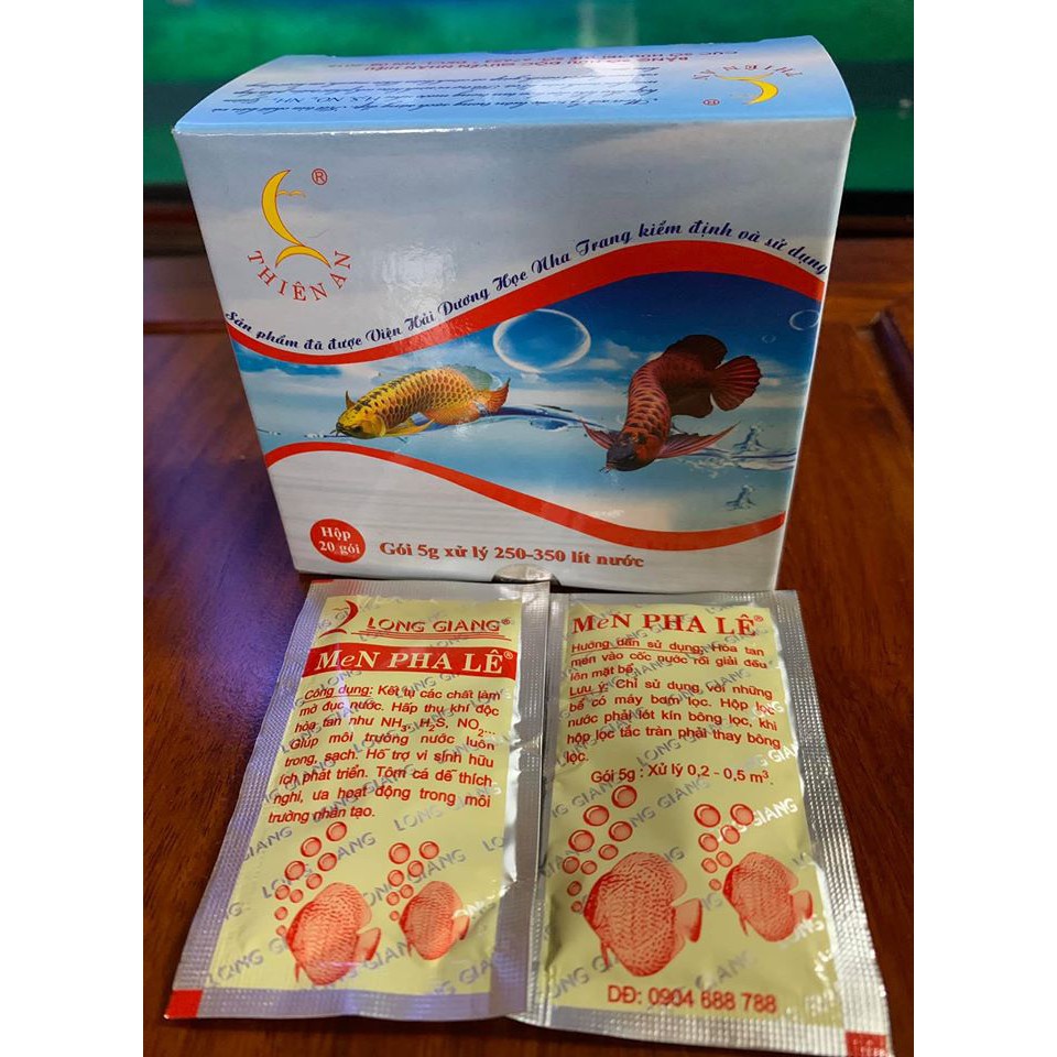 Combo 5 Gói Men Vi Sinh Pha Lê CRYSTAL 5g/túi Giúp Làm Trong Nước Cấp Tốc Và Ổn Định Hệ Vi Sinh Cho Bể Cá