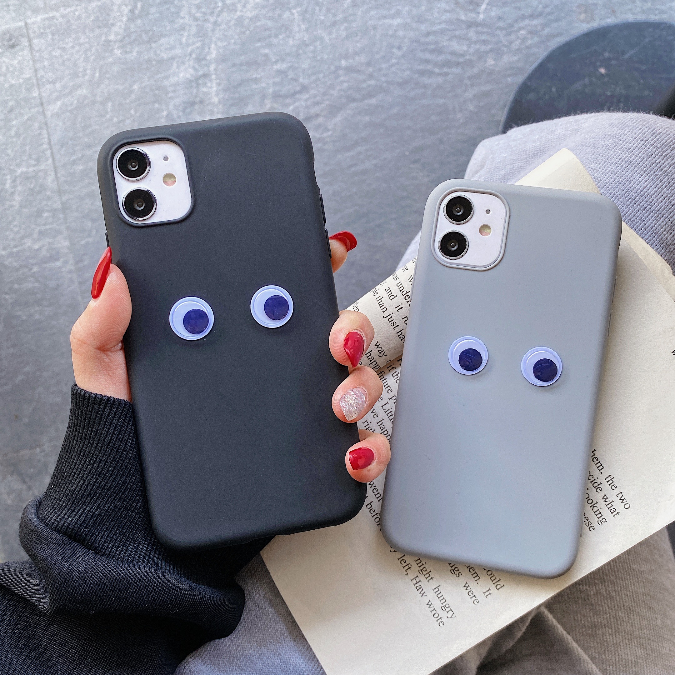 Ốp Lưng Silicone Họa Tiết Đôi Mắt Vui Nhộn Cho Oppo Reno Z K3 / Realme X A9 / F11 A9Pro / F11Pro Reno 2 A1K Z5X A71 A9 2020 / A11X A8 A91