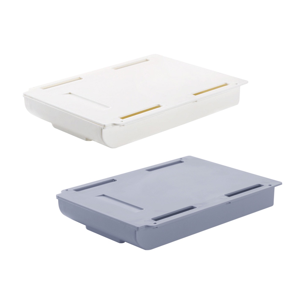 Under Table Drawer Home Office Under Desk Stationery Holder Box Pencil Pen Scissors Storage Case