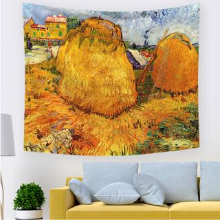 Oil painting series background cloth hand-painted landscape oil canvas art hanging painting sofa background wall flannel tapestry