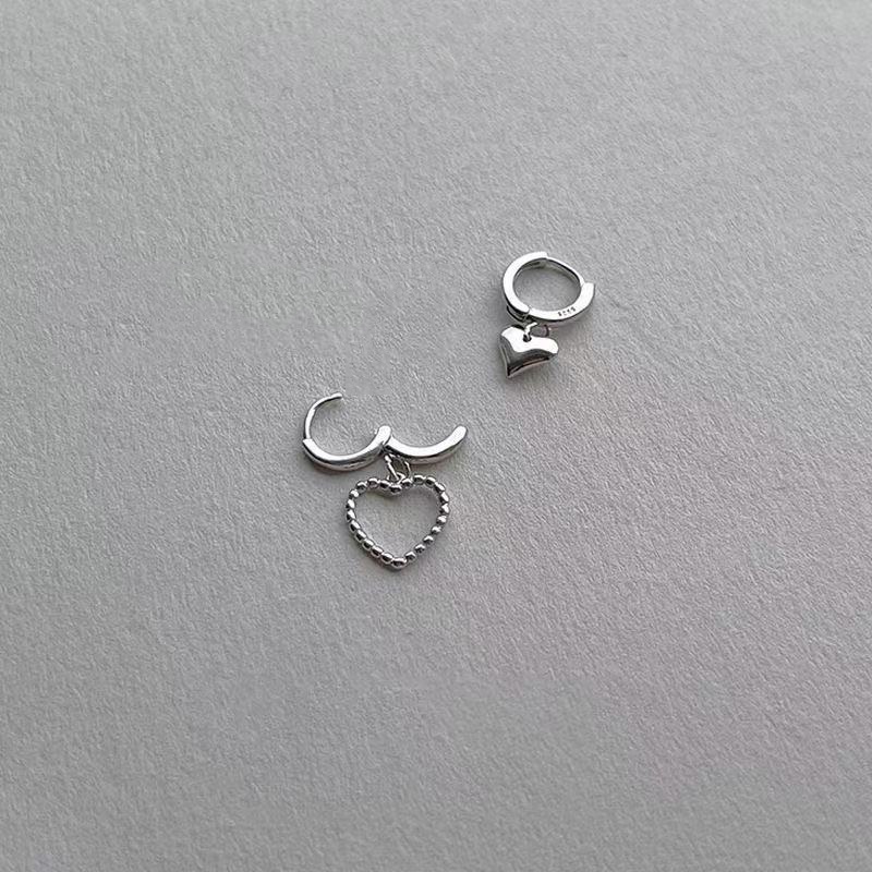 Khuyên tai hình trái tim phong cách hip hop cổ điển cá tính dành cho nữ