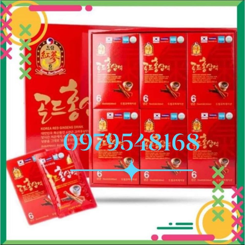 Một Hộp Nước Hồng Sâm Hàn Quốc 6 Năm Tuổi (70ml*5 gói),bồi bổ sức khỏe,giảm mệt mỏi,chống lão hóa,cho làn da tươi sáng | BigBuy360 - bigbuy360.vn