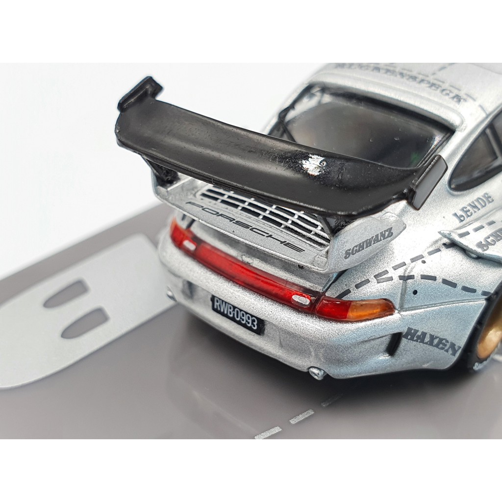 Xe Mô Hình Porsche RWB 993 Special Edition Tỉ lệ 1:64 Hãng sản xuất Tarmac Works ( Bạc )