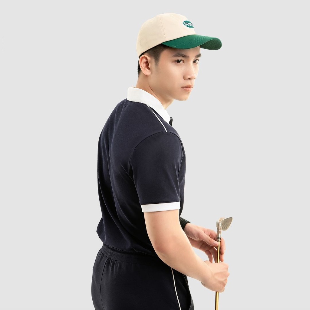 Áo thun polo ngắn cộc tay nam CIZA basic cổ bẻ vải cotton thanh lịch cao cấp trẻ trung size S M L XL màu navy APNS29