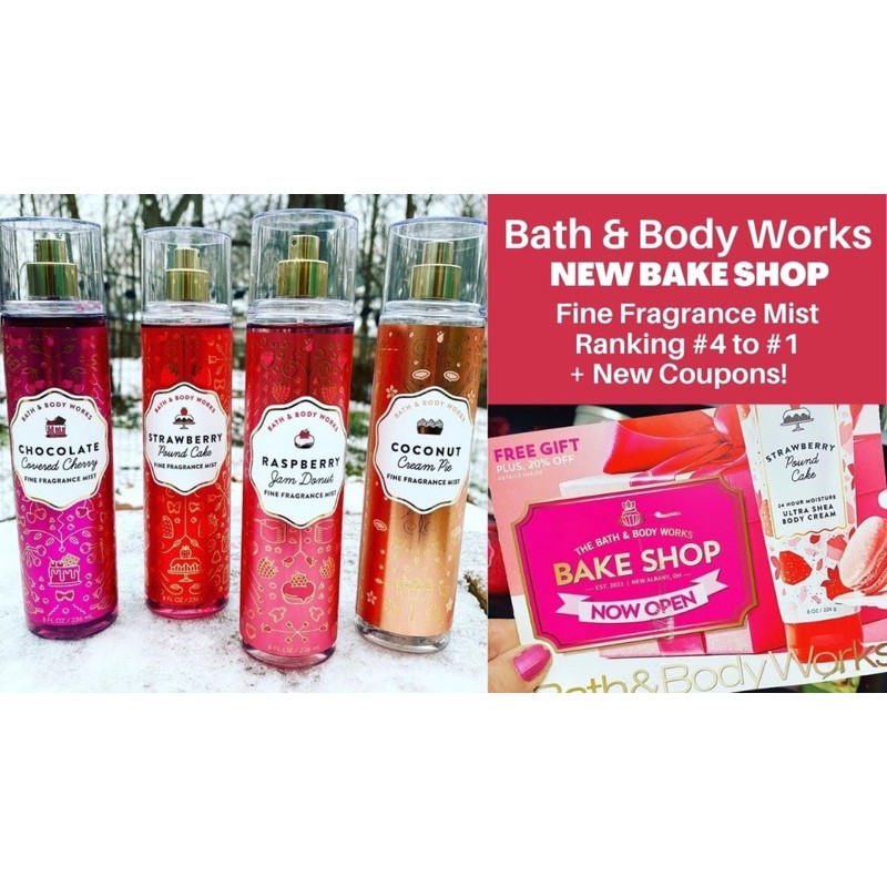 BST Body Mist hương bánh ngọt Strawberry, Coconut, Rasperry Bath and Body Works 2021 | BigBuy360 - bigbuy360.vn