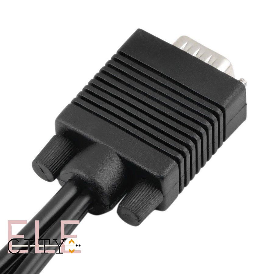 107ele New Vga To Video Tv Out S-Video Av And 3 Rca Female Adapter