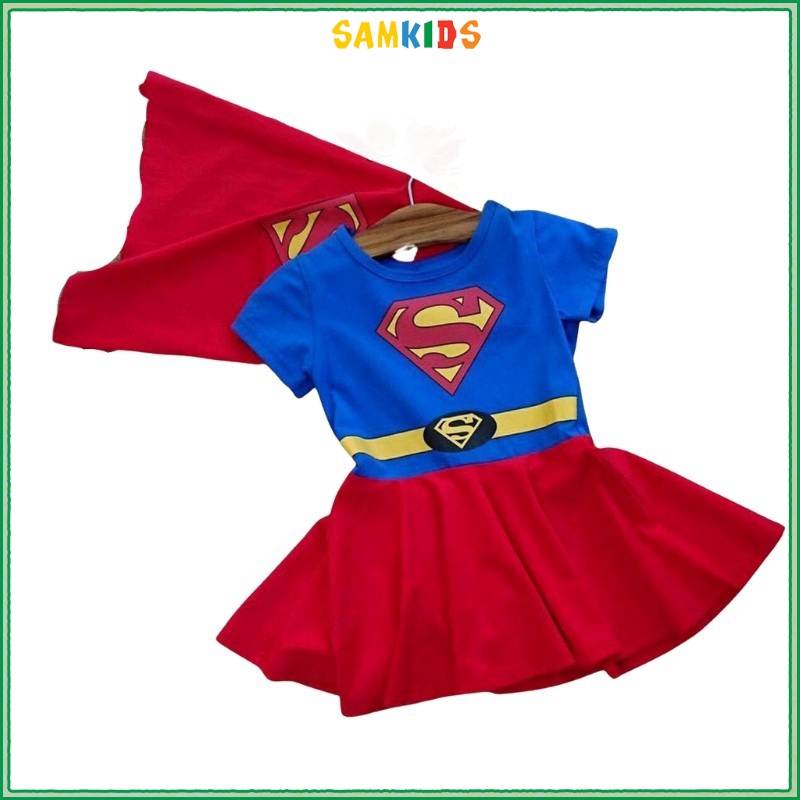 Váy siêu nhân xanh Supergirl