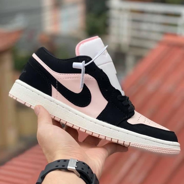 [ Hotrend - Low Black ] Giày thể thao sneakers nam nữ Jordan Low 1 Guava Ice 2 màu đen xen kẽ hồng bản đẹp 1/1