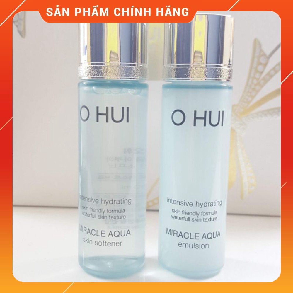 Combo Nước Hoa Hồng Và Sữa Dưỡng Ohui XanhMiracle Aqua Cấp Nước Cho Da Căng Mọng, Kiềm Dầu, Giảm Mụn 20ml + 20ml.