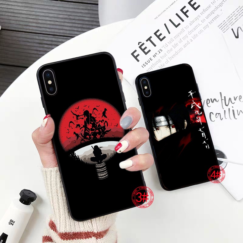 Ốp điện thoại in họa tiết Naruto Itachi Uchiha thích hợp cho iPhone 6 6S 7 8 Plus X XS XR 11 Pro Max