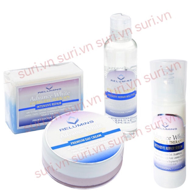 Set dưỡng trắng da Relumins Advanced White