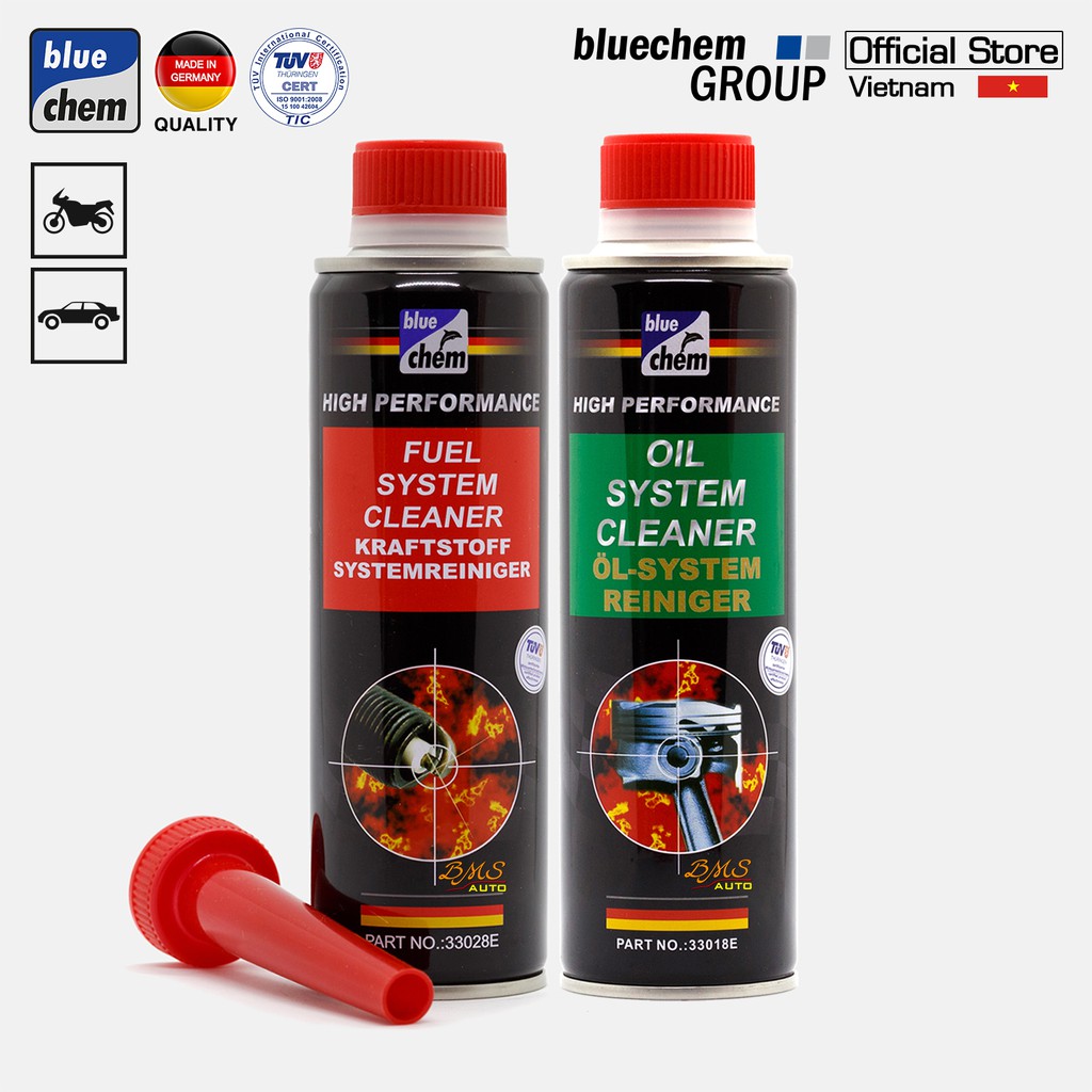 Cặp sản phẩm Bluechem Làm sạch Động cơ Ô tô Xăng