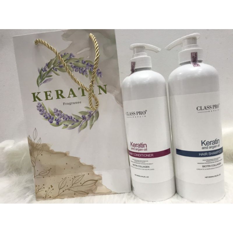 Cặp Dầu Gội Xả Class Pro Keratin Chuyên Phục Hồi Mềm Mượt 800ml x 2 | BigBuy360 - bigbuy360.vn