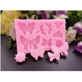 Khuôn rau câu silicon 4d bướm xinh mã bb2h5k
