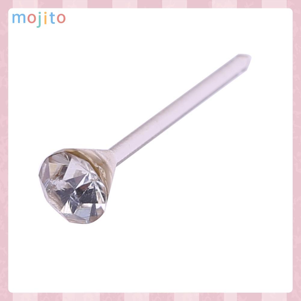 Bộ 20 đôi bông tai tròn bằng nhựa màu trắng xinh xắn cho nữ