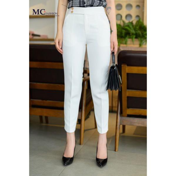 Quần Tây Nữ Công Sở Mc Fashion Ống Đứng Lưng Cao Kiểu Âu Phục Có 2 Màu ( Trắng, Đen ) Q0441