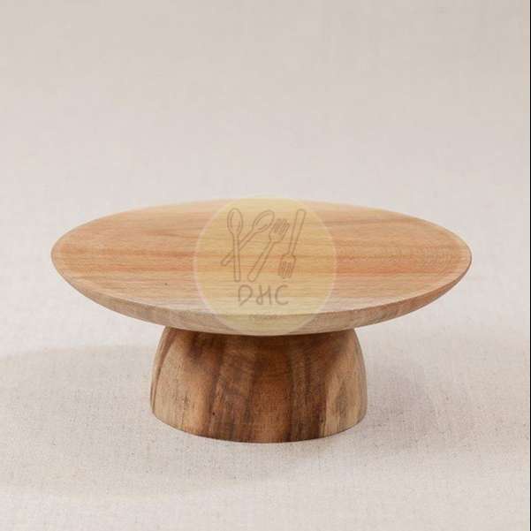 Cake Stand trang trí bánh ,Mâm bồng , Đĩa đựng hoa quả thờ gỗ Keo phong cách Châu Âu hiện đại mặt gỗ chân gỗ DHC Decor