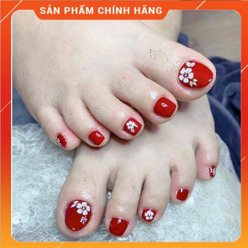 Sticker dán móng hoạ tiết hoa trắng, miếng dán hoa trang siêu xinh Thiên Di Nail