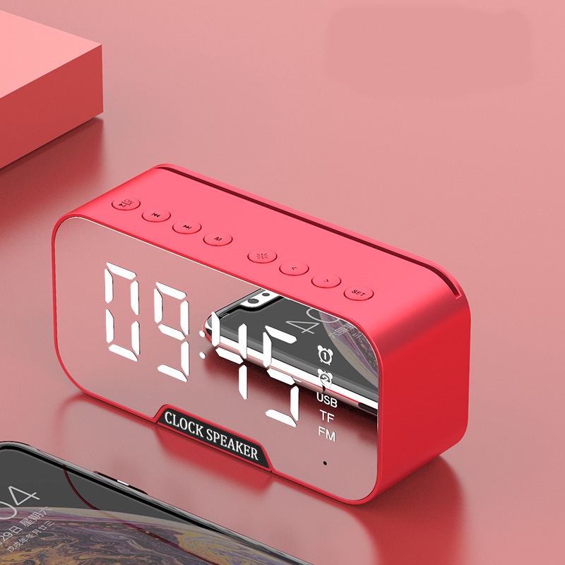 Loa bluetooth mini G10 nghe nhạc có đồng hồ, loa blutooth led để bàn chính hãng giá rẻ Dâu Tây Store