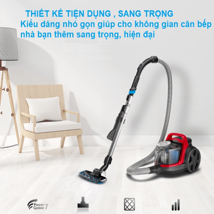 Máy hút bụi không túi Philips FC9588/81 công suất 1700W