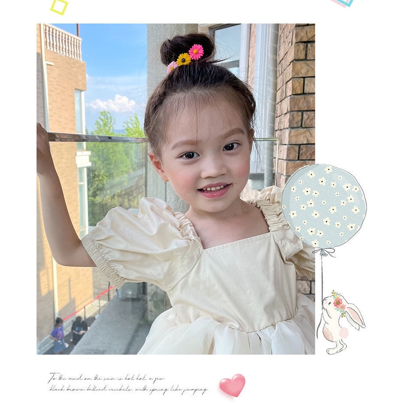 Thanh Dụng Cụ Búi Tóc Đính Hoa Dành Cho Bé Gái